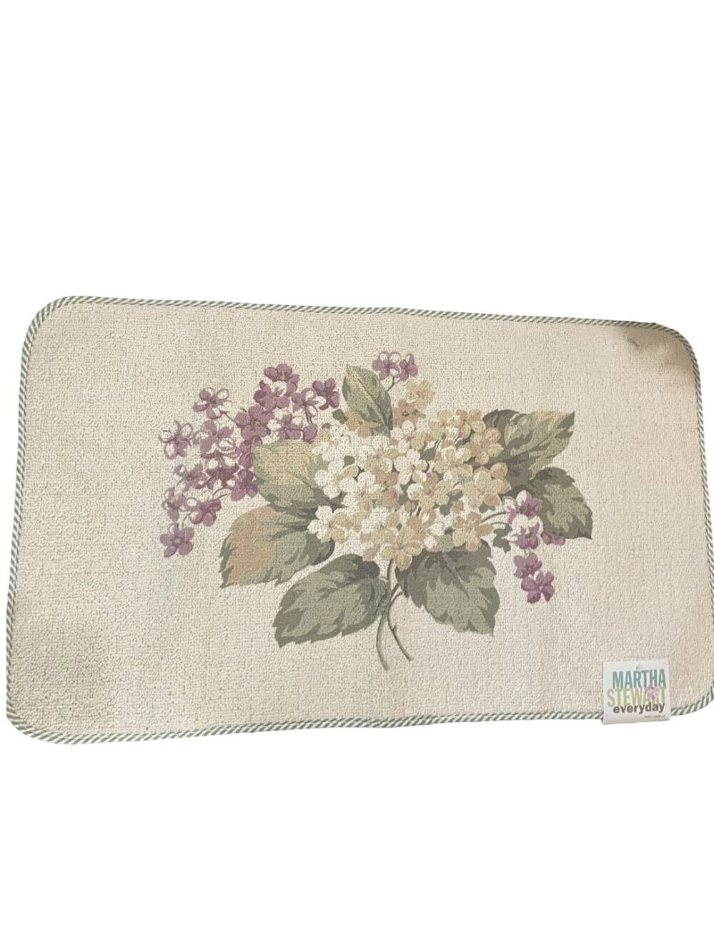 🏡🏡Martha Stewart Hydrangea Non Skid Rug NWT